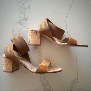 Gianvito Rossi Tan Block Heel Sandals